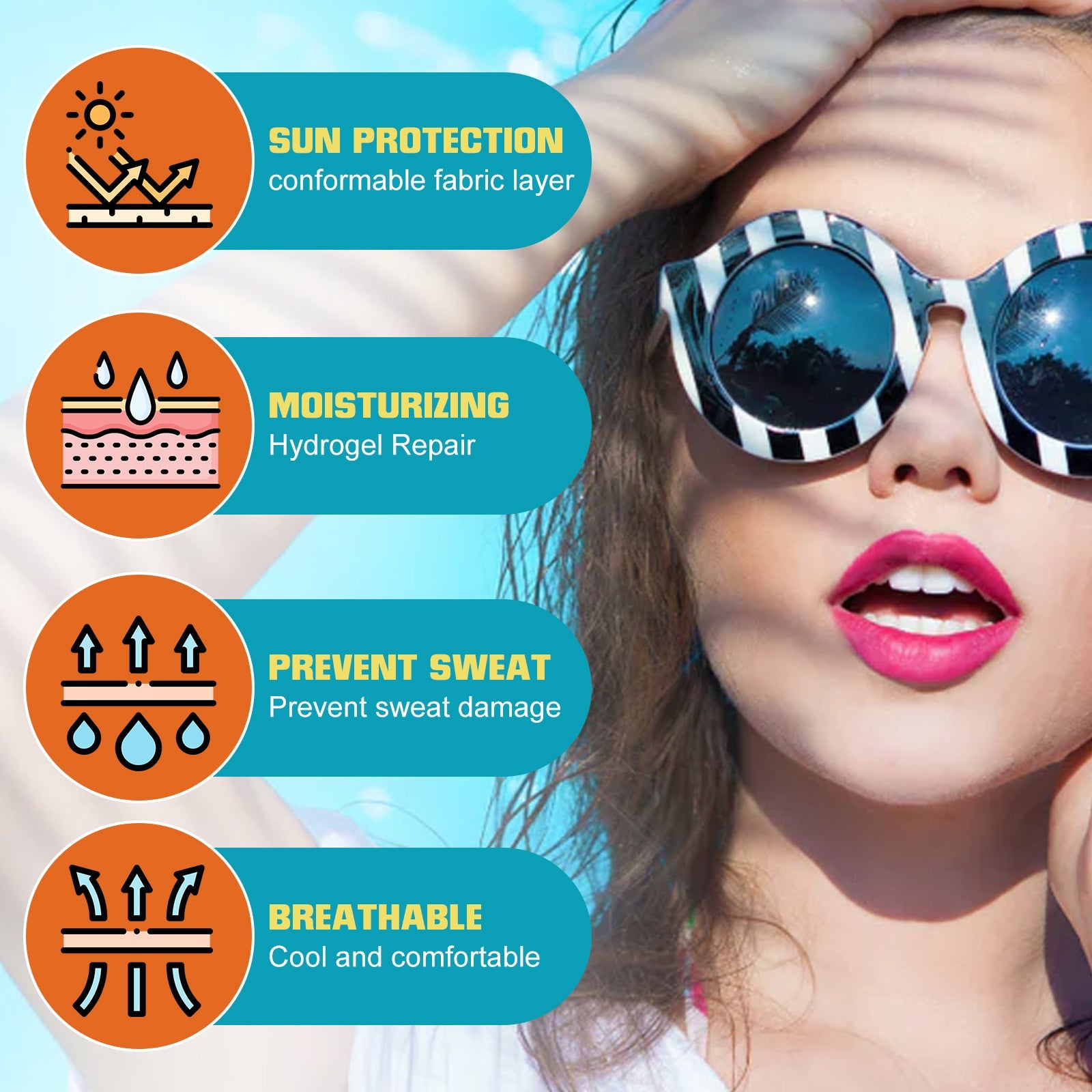 Uv Protective Mask Protective Mask For Summer Outdoor Repair Facial Skin Hydrating Protection - Korvel