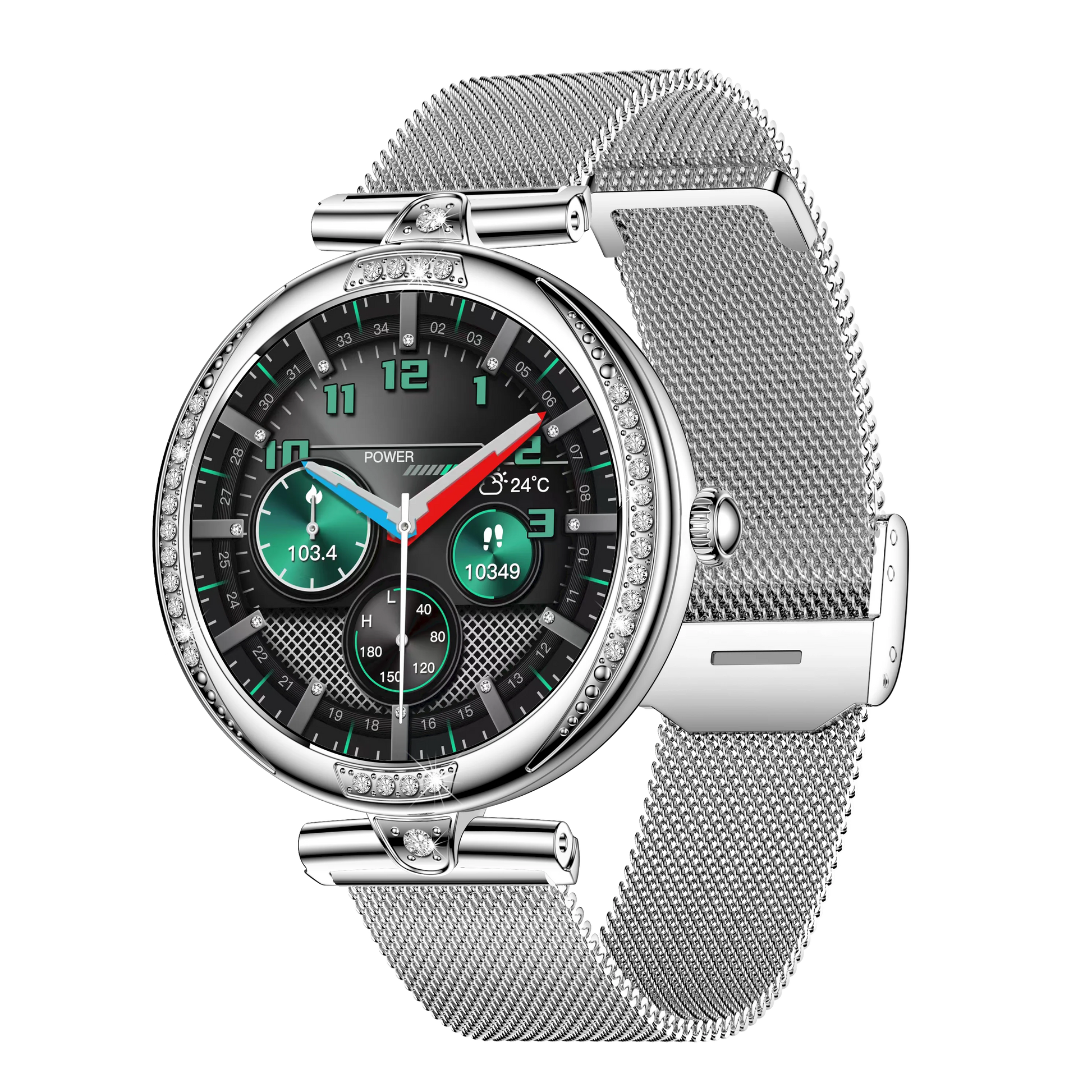 NX17 Pro Smart Watch Fashion Dimanond Ladies Wristwatch Amoled Bluetooth Calling Health Monitoring Women Fitness Smartwatch - Korvel