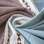 90x90 cm Plaid Decorative Linen Tablecloth with Tassels