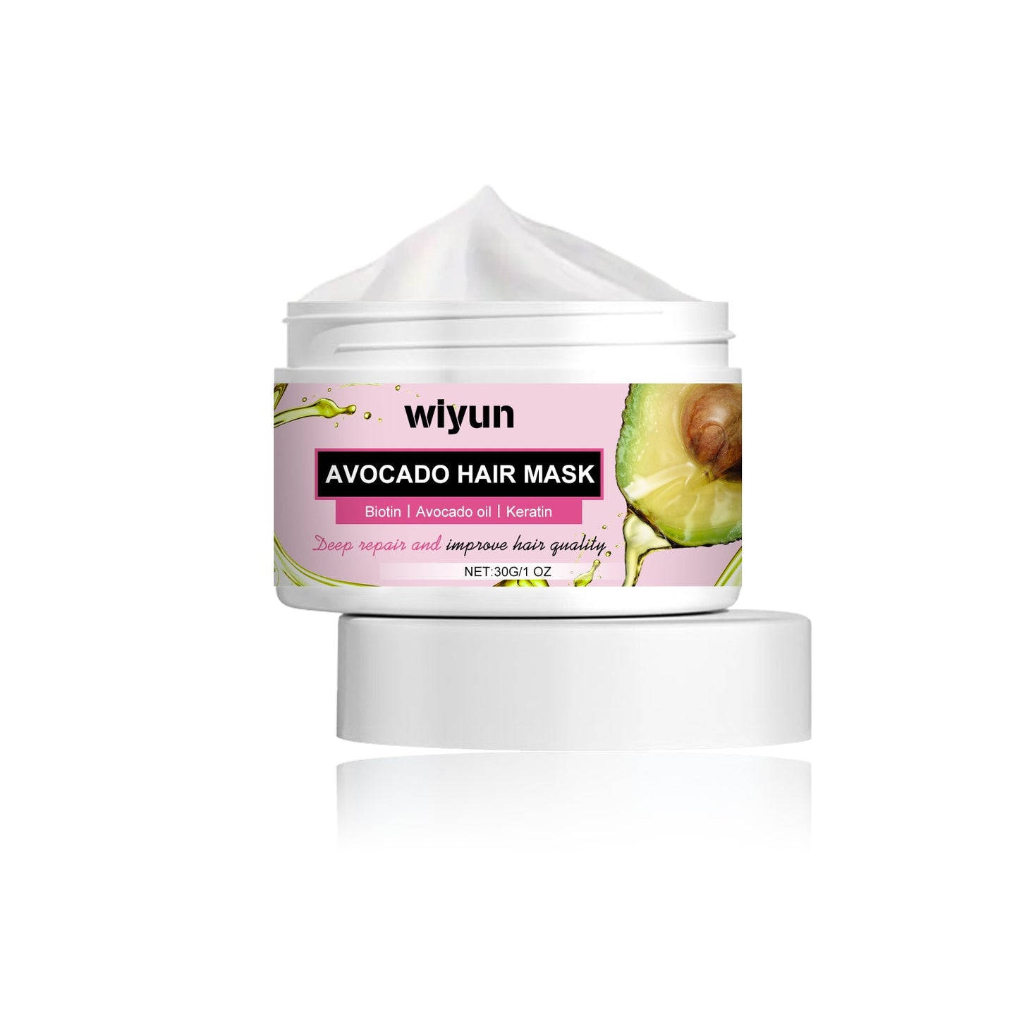 Avocado Hair Mask, Moist Smooth Hair Repair Damaged Hair Tail Hair Dry Short-Tempered Membrane - Korvel