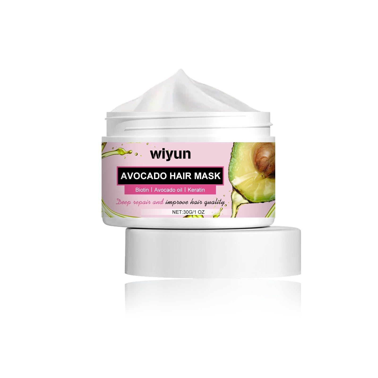 Avocado Hair Mask, Moist Smooth Hair Repair Damaged Hair Tail Hair Dry Short-Tempered Membrane - Korvel