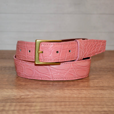 Ceinture en Cuir Complet en Rose Bonbon