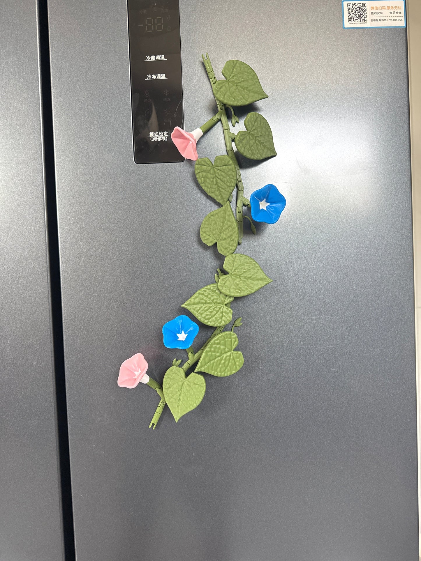 Morning Glory Magnets 3D printed artificial morning glory refrigerator sticker decoration - Korvel