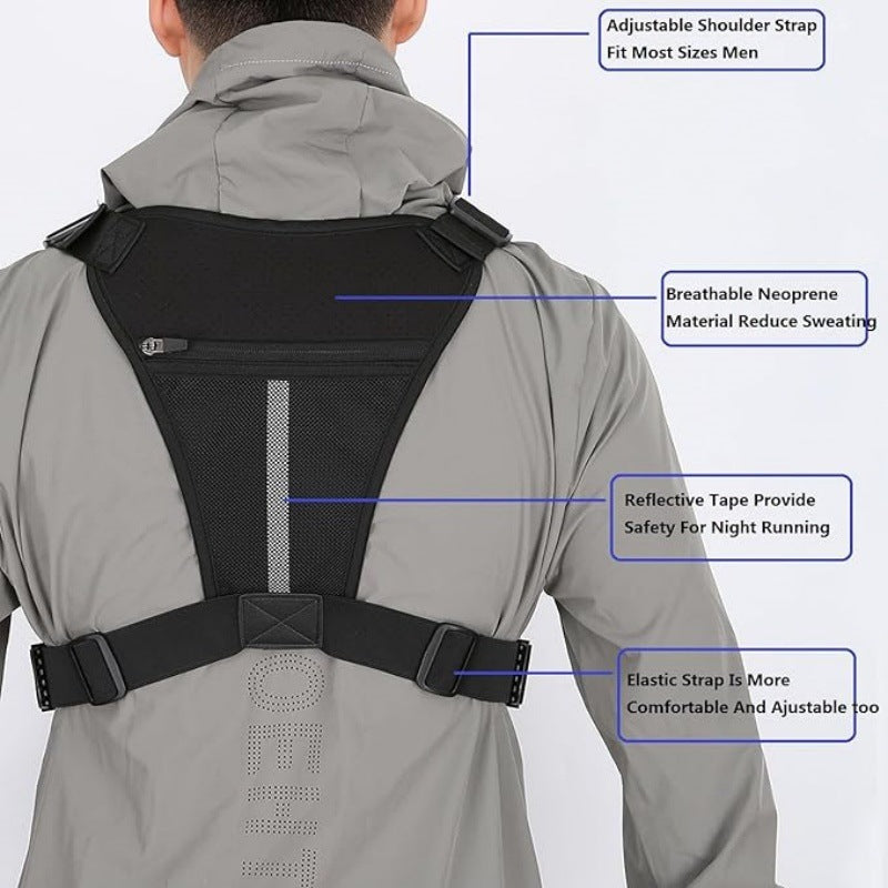 Men's Tactical Chest Bag - EDC Waterproof Anti-Theft Vest for Outdoor Cycling & Running - Korvel