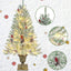 Pre-lit Xmas Tree Artificial Christmas 4-Piece Set,Garland, Wreath and Set of 2 Entrance Trees X-mas - Korvel
