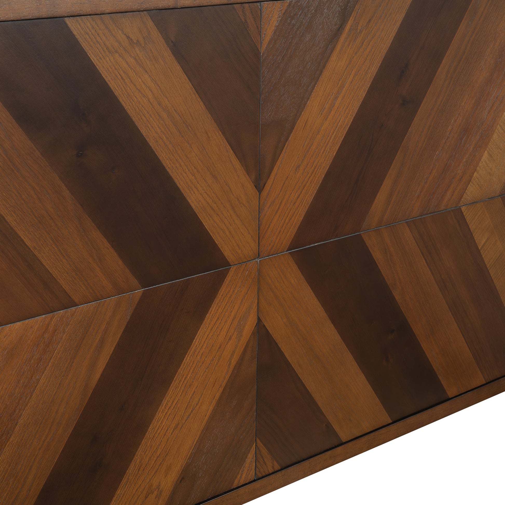 Mid-Century Modern Platform Bed Wood Slat Support with No Box Spring Needed,King Walnut - Korvel