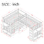 Twin Size Bunk Bed with a Loft Bed attached, with Two Drawers,Gray - Korvel
