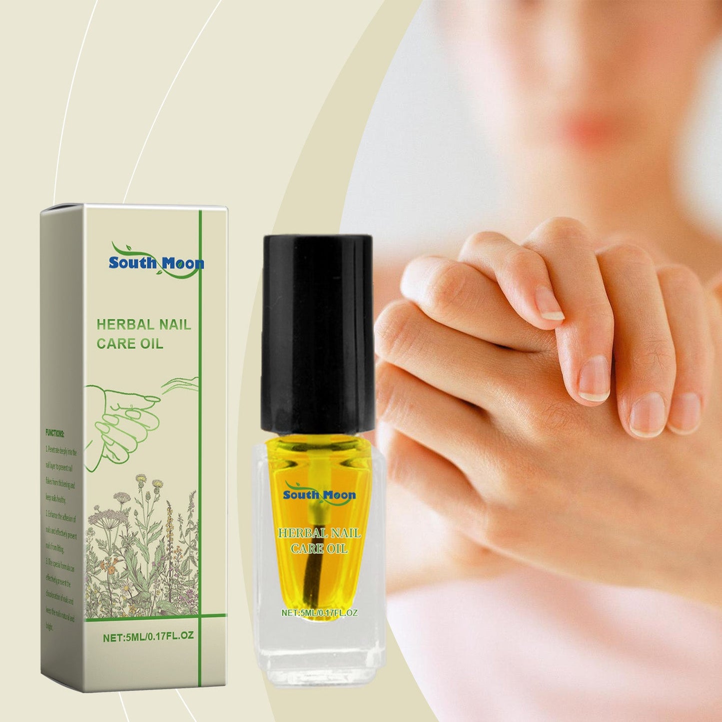 Herbal Nail Care Oil for Nourishing Cuticles and Nails