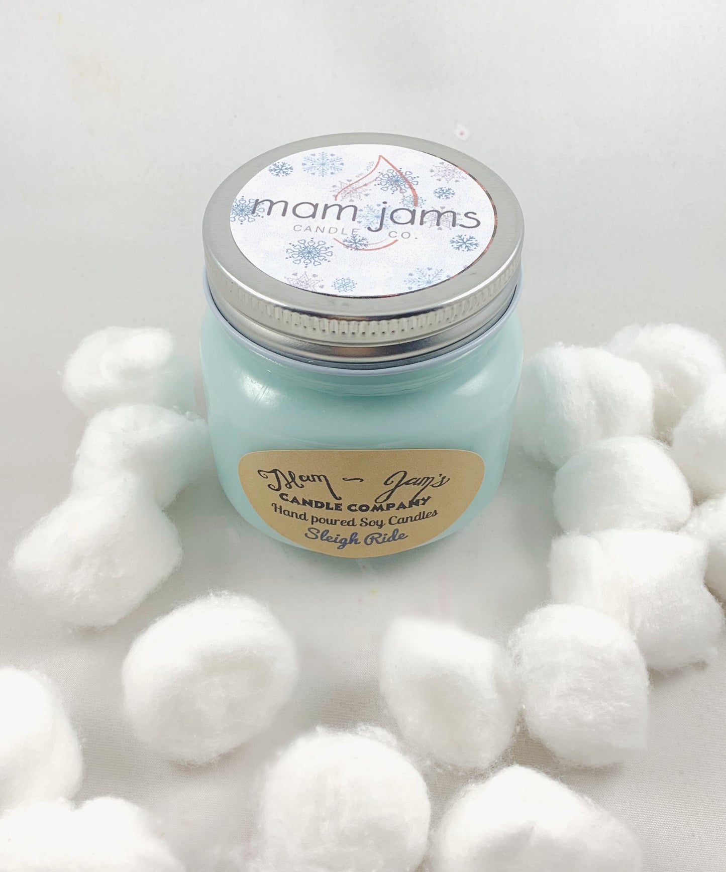 Sleigh Ride Soy Candle – Cozy & Festive Holiday Scent | Mam Jam’s - Korvel