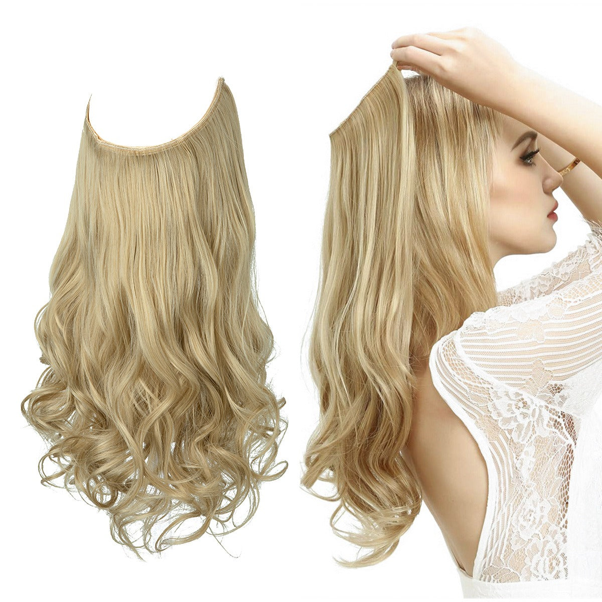 Premium Long Curly Hair Extension - High Temperature Silk