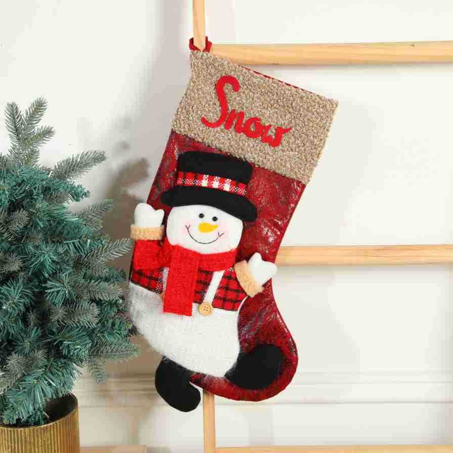 Christmas Socks, Christmas Gift Bag, Christmas Decoration Gift Bag, Christmas Elk Old Man Pendant Gift Bag - Korvel