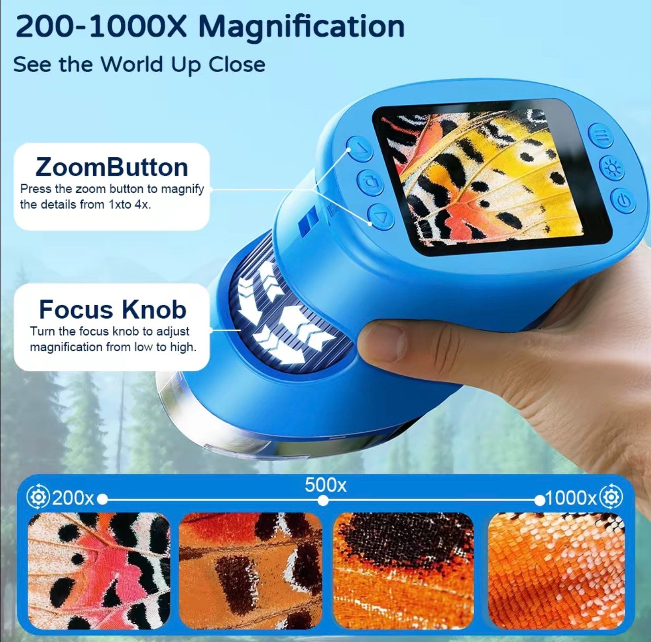 Microscopio MicroView para Niños - Herramienta de Exploración Digital Portátil