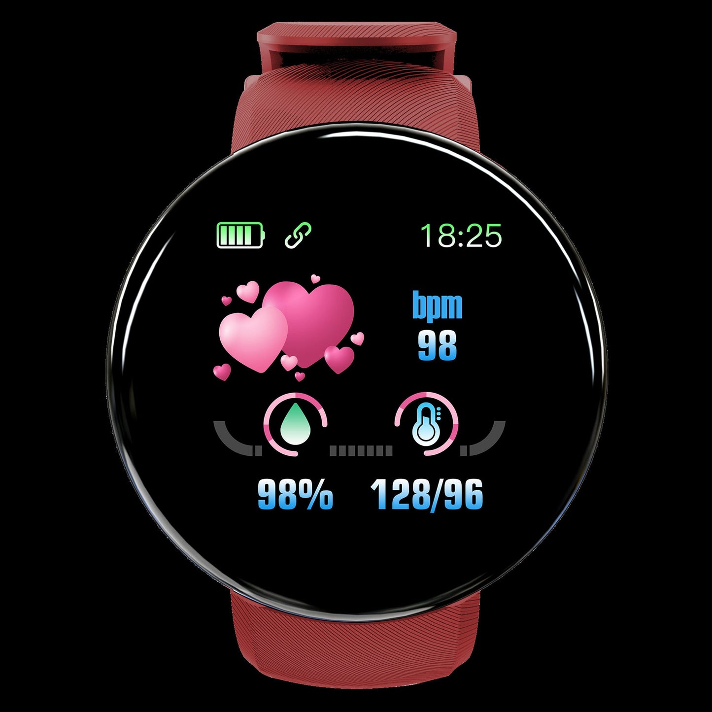 D18 Smart Bracelet Color Round Screen Heart Rate Blood Pressure Sleep Monitoring Pedometer Sports Encyclopedia Star Smart Watch - Korvel