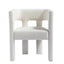 Beige Contemporary Fabric Upholstered Accent Chair