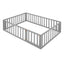 Full Size Gray Wood Daybed Frame with Fence