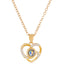 Diamond studded heart-shaped projection necklace in 100 languages. I love you, heart-shaped pendant, couple necklace - Korvel