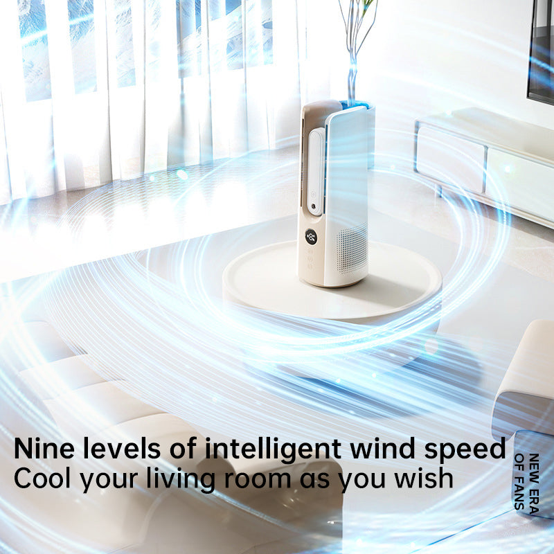 Ventilateur Tour Portable 2025 – 6 Vitesses, Design Sans Lame avec Brume