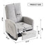 Accent Rocking Chair with Footrest High Back Rubber Wood Rocking Legs Bedroom Living Space - Korvel