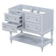Meuble de salle de bain bleu de 36" avec 4 tiroirs