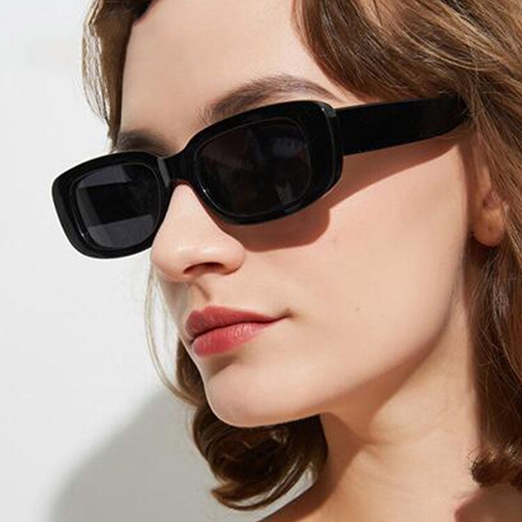 Trend Small Frame Sunglasses Female Square Sunglasses Olive Green Colorful Ins Street Shot Glasses - Korvel