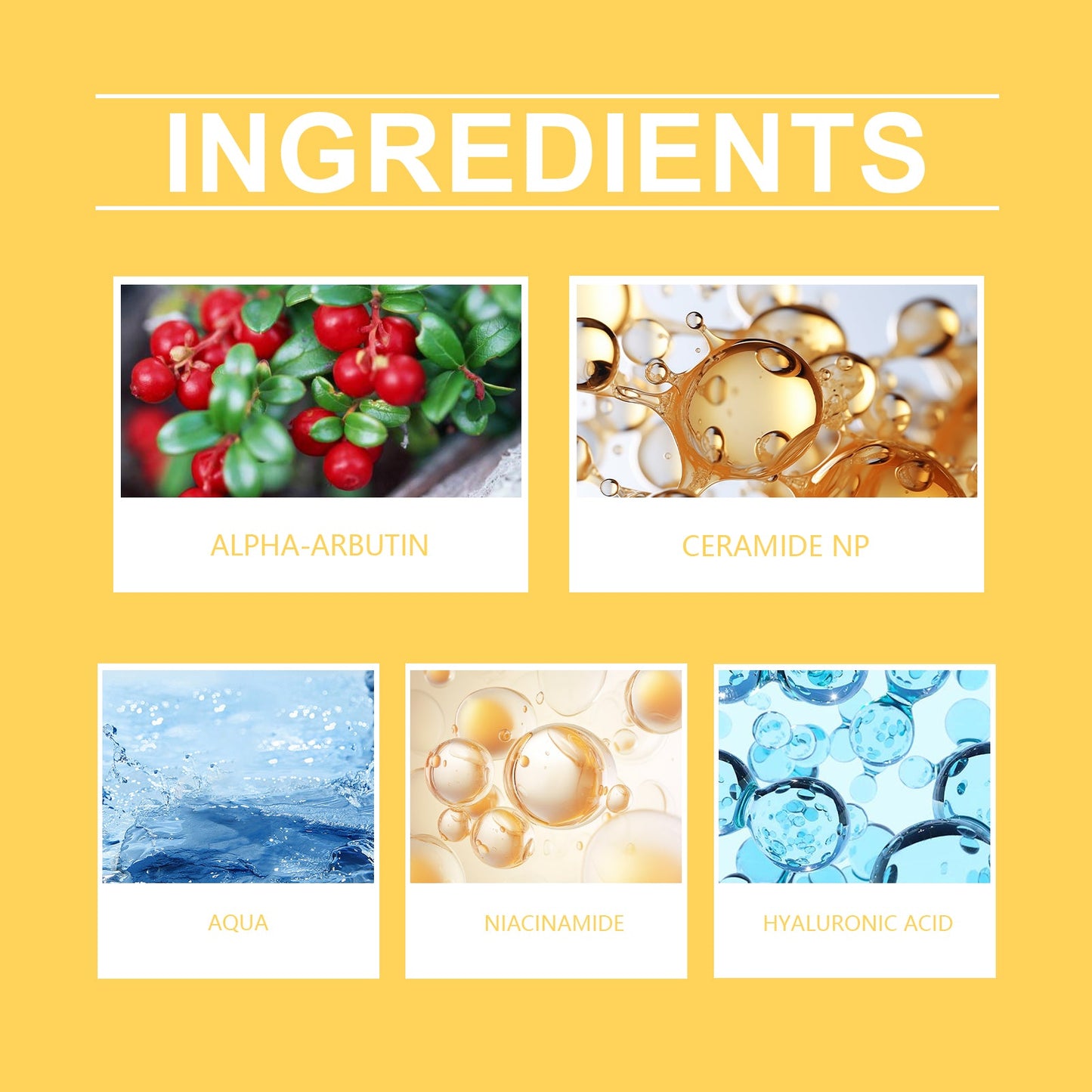 Sérum facial éclaircissant pour hydratation et fermeté
