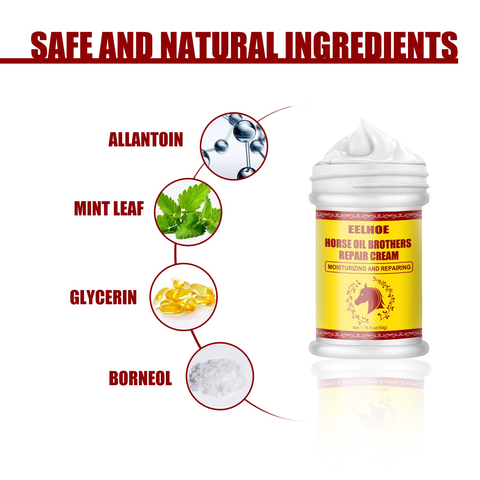 Horse Oil Hand And Foot Repair Cream, Chapped Skin Care Moisturizing And Anti-Peeling Repair Cream - Korvel