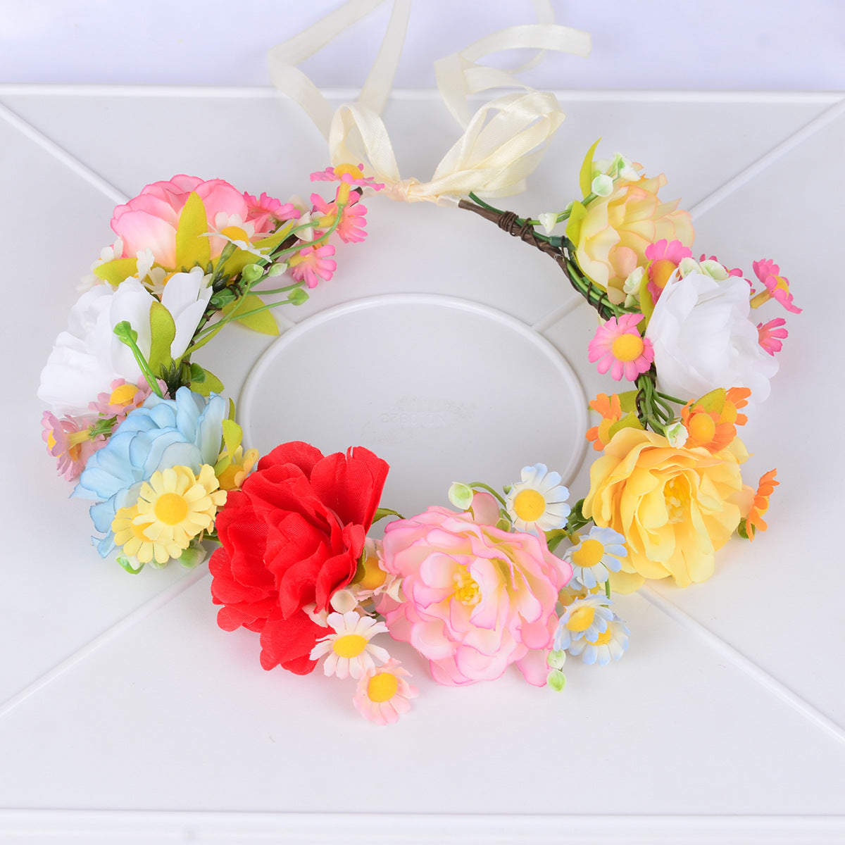 Simulated Chrysanthemum Flower Wreath, Starry Sky, Hibiscus Flower Wreath, Bridal Wedding Photography - Korvel