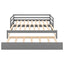 Twin or Double Twin Daybed with Trundle Gray - Korvel