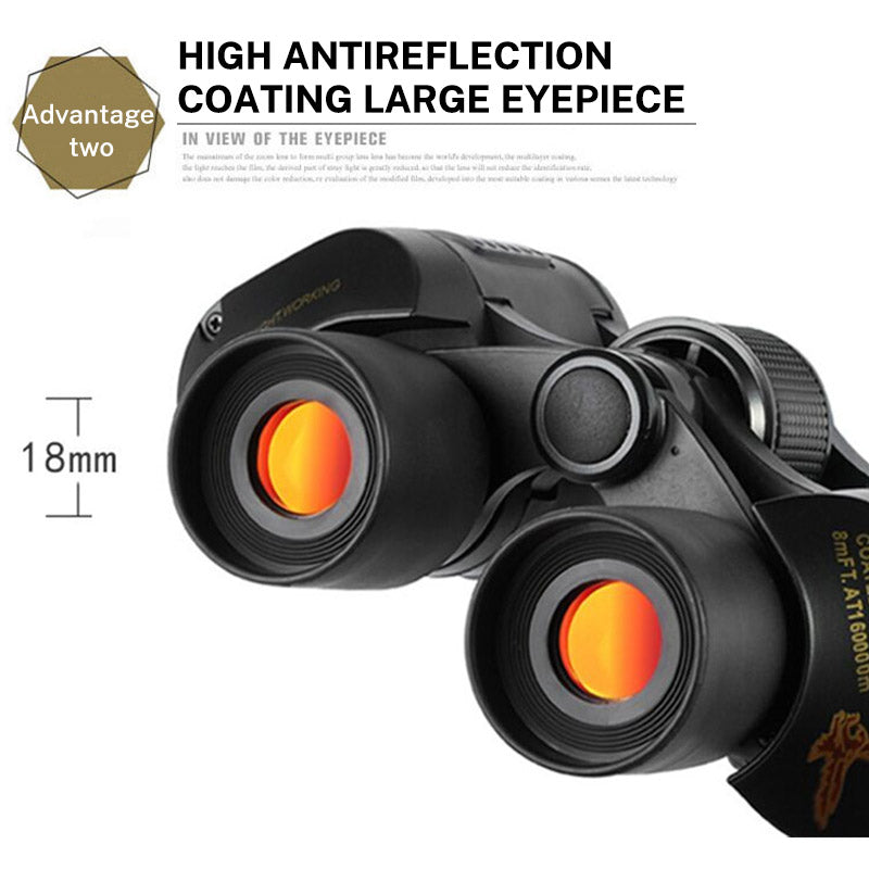 60x60 Telescope High magnification low light night vision red film outdoor Golden Eagle Telescope with label - Korvel
