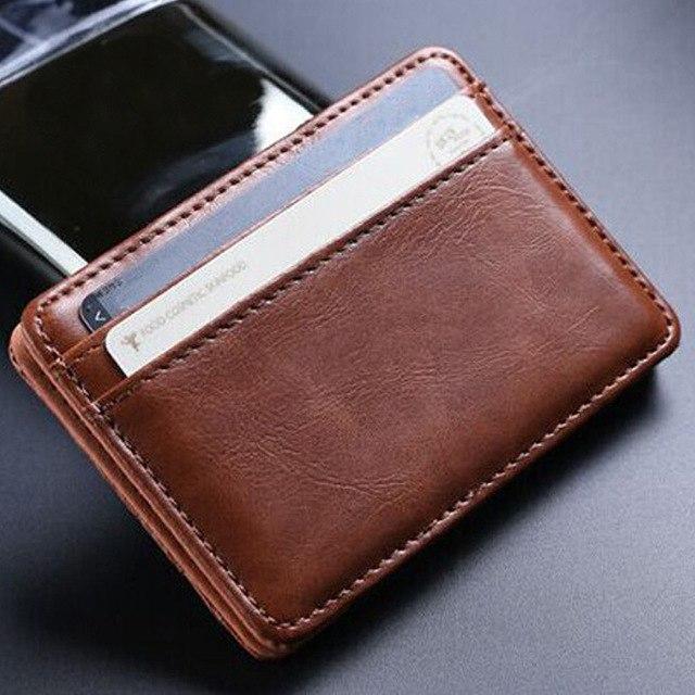 Mini Leather unisex women men Wallet Wallet ID - Korvel