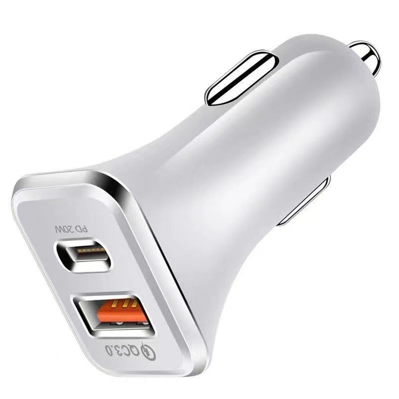 PD car charger TYPE-C fast charging car charging head CE certified 18W charger QC3.0 - Korvel