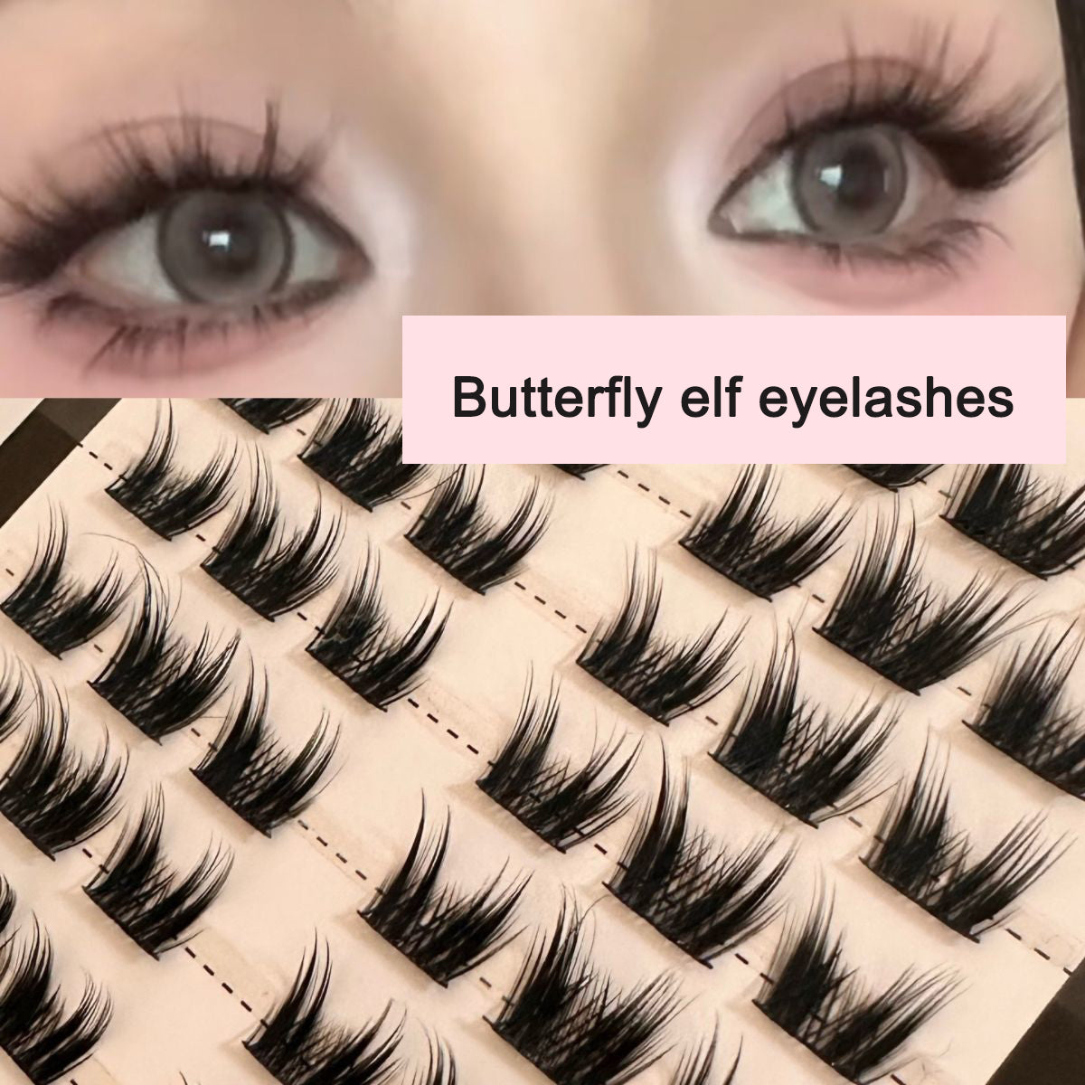 Sunflower Comics Pure Desire Eyelash Simulation Natural Thickening Large Segmented Trilogy False Eyelash Laziness - Korvel