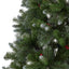 9' Glitter Bristle Mixed Hinged Tree with 72 Red Berry and 73 Pine Cones and 2099 tips,Dia:66 - Korvel