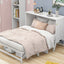 Queen Size Murphy Bed with Built-In Charging Station and a Shelf  White - Korvel