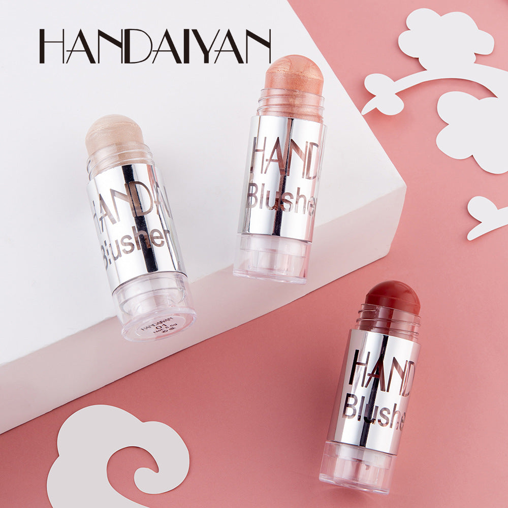 HANDAIYAN Chubby Crayon Blush Stick Moisturizing And Smooth Rouge Pen Blush Strip Cream Blush Stick Rouge - Korvel