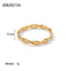 European and American Ring Twisted Linear Geometric Hollow Stacked Ring - Korvel