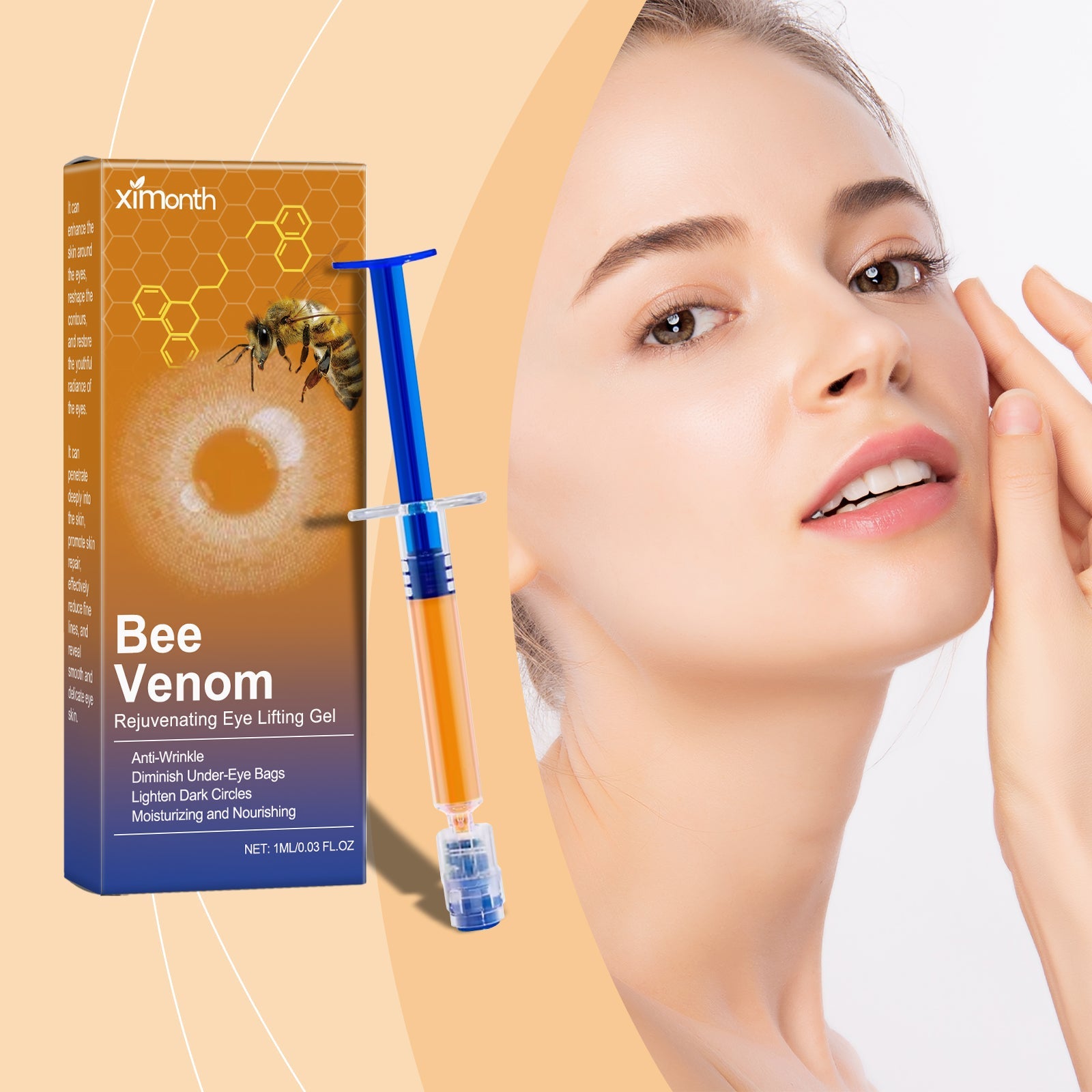 Bee-Venom Eye Firming Gel Improves Eye Bag Moisturizing And Anti-Wrinkle Skin Care Moisturizing Gel - Korvel