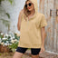 Half Zip Short Sleeve Hooded Top - Korvel