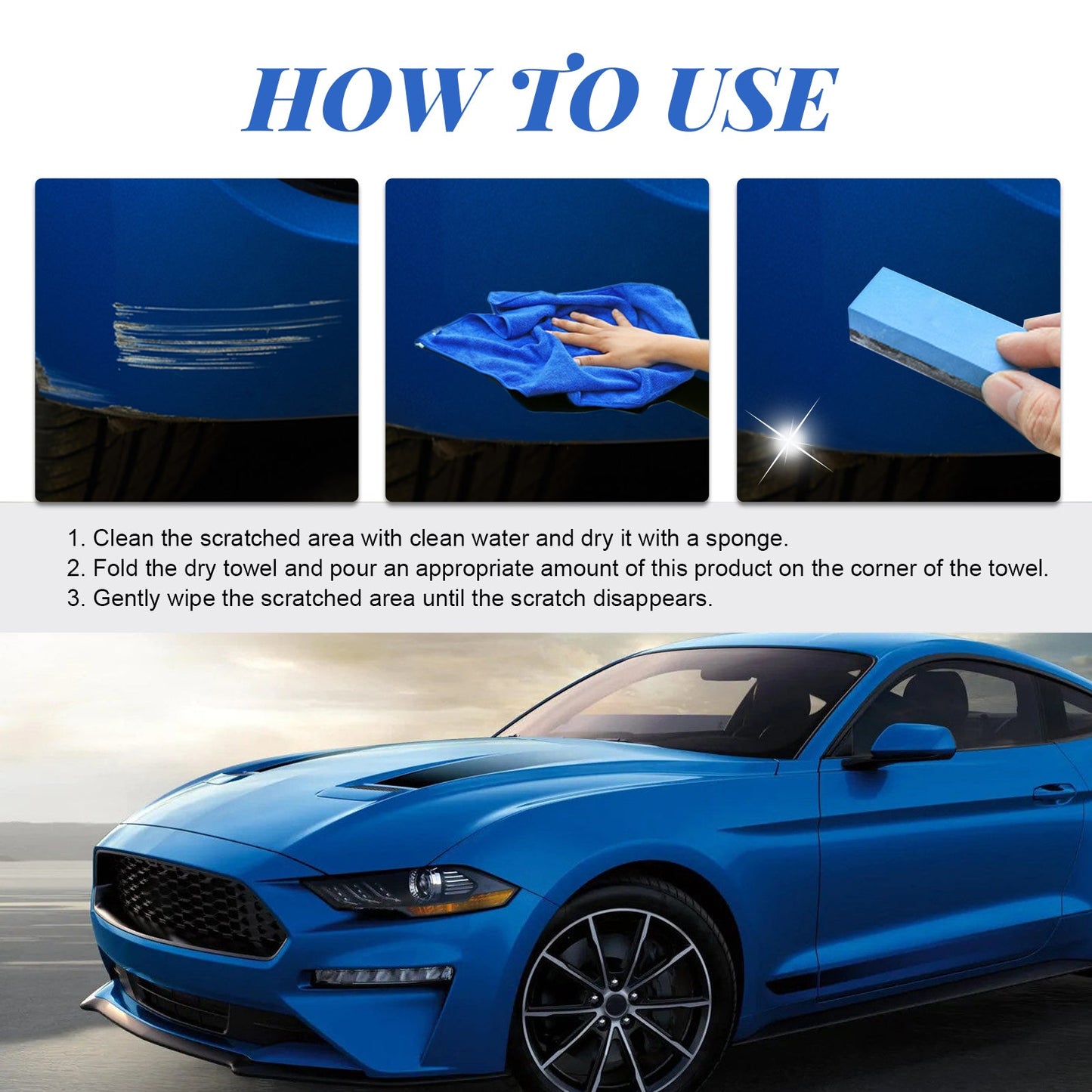 Car Scratch & Swirl Remover, Car Paint Scratches Scratches Repair Cleaning And Polishing Refurbishment Maintenance Kit - Korvel