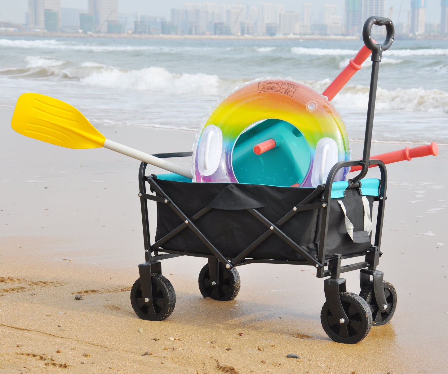Folding Wagon Garden Shopping Beach Cart - Korvel