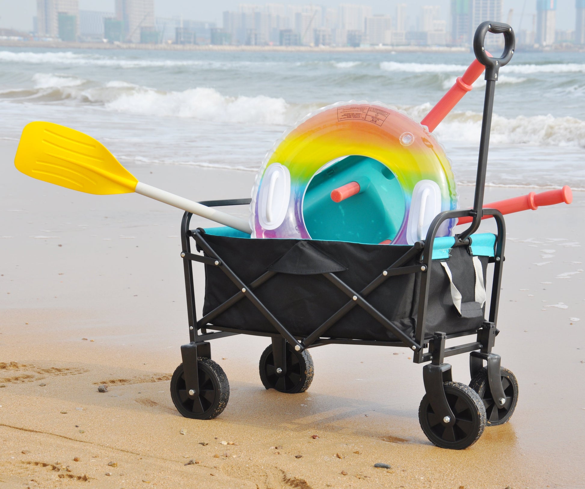 Folding Wagon Garden Shopping Beach Cart - Korvel