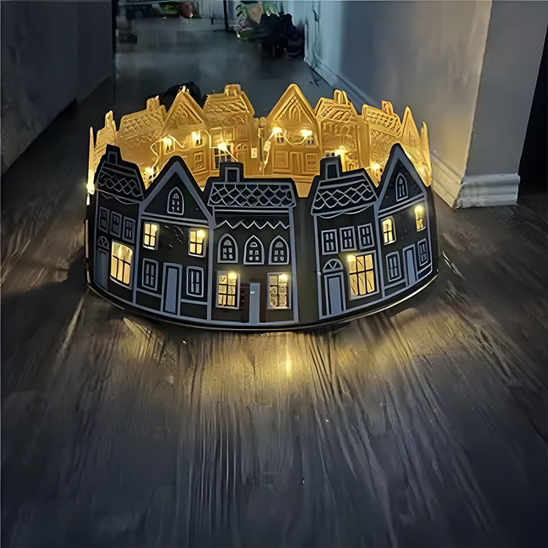 LED Gingerbread Christmas Tree Collar - Korvel