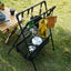 Outdoor camping folding shelf camping car drying rack drying net drying rack storage rack - Korvel