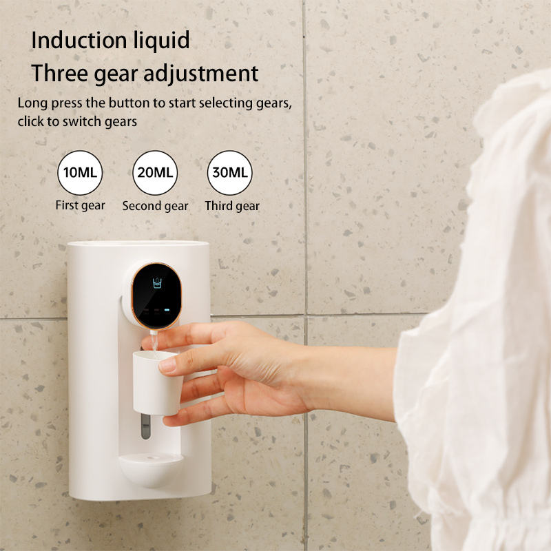 Wall Mounted Black Mouthwash Dispenser for Bathrooms