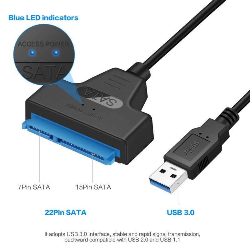 SATA Easy Drive Cable 2.5-inch Hard Disk Cable USB3.0 to SATA Easy Drive Cable SATAIII - Korvel