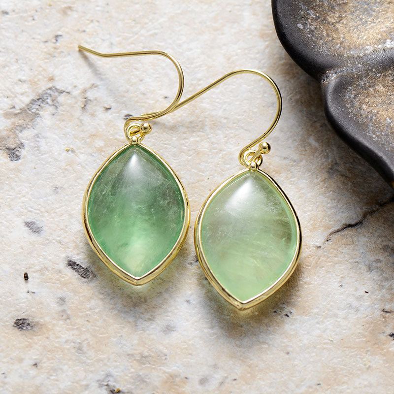Copper Stone Teardrop Earrings - Korvel