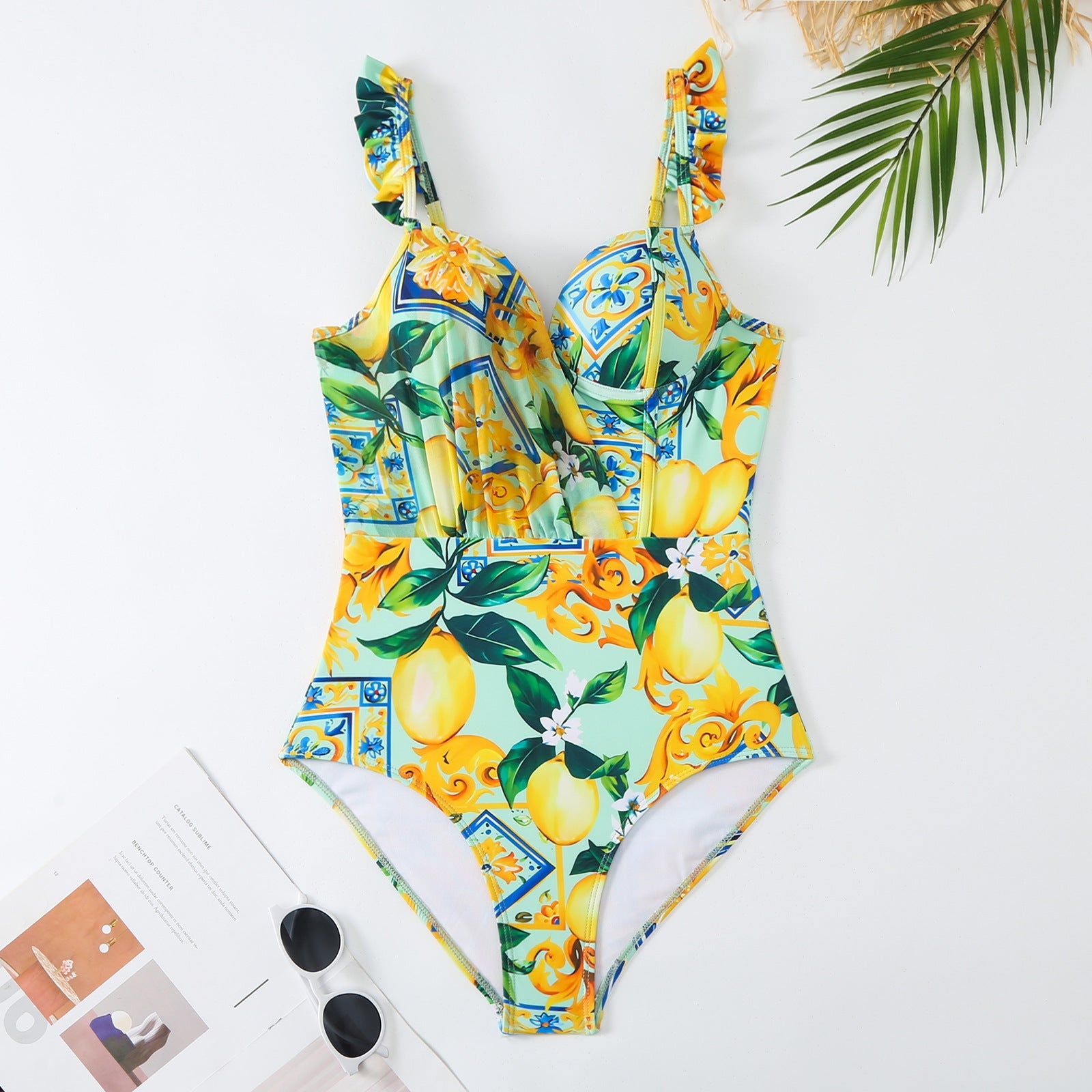 Conjoined conservative fly edge cover belly slimming sexy skirt style swimsuit women's wrapped skirt set - Korvel