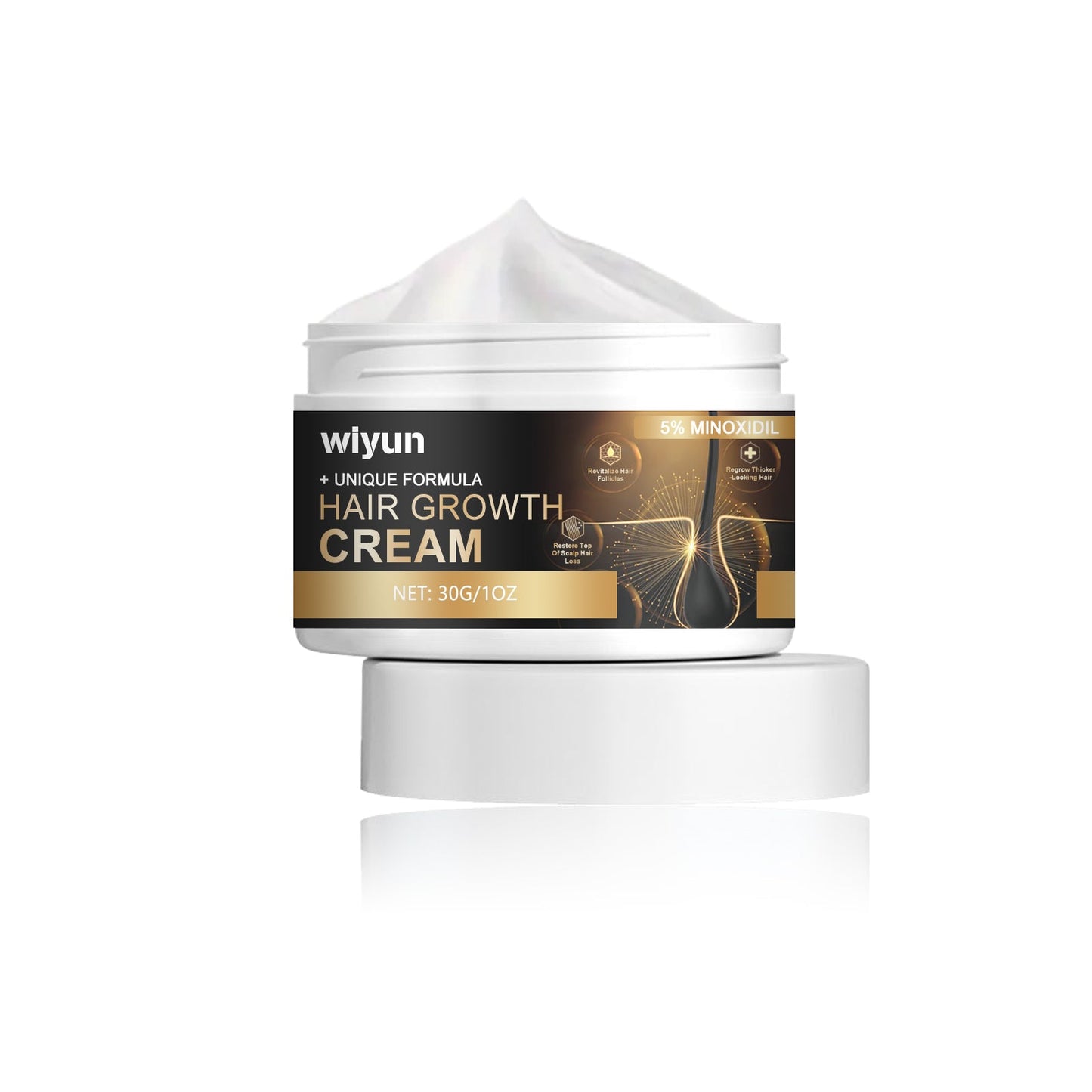 Hair Growth Cream, Thick Hair Strong Hair Nourish Scalp Hair Root Smooth Furry Split Hair Cream - Korvel