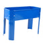 Elevated garden bed metal elevated outdoor flowerpot box suitable for backyard and terrace large flowerpot flower(Blue*2） - Korvel