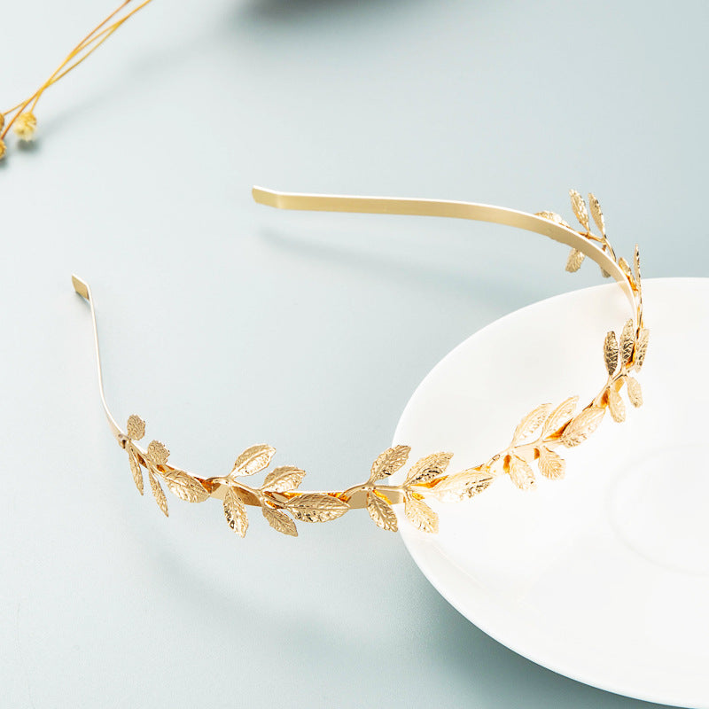 Hair Hoop Korean Version Of The Forest Fairy Flower Metal Head Hoop Korean Face Wash Headwear Photo Photo Pearl Accessories - Korvel